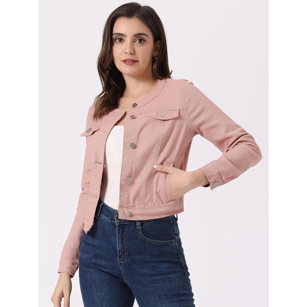 Allegra K Women's Pink Jacket - Picture 6 of 7